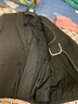 阿悠胖西服套裝男商務正裝新伴郎結(jié)婚西裝職業(yè)通勤兩件套禮服 黑色 6XL 曬單實拍圖