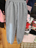多妙屋女童褲子春秋兒童運動(dòng)褲中大童女孩休閑衛褲童裝81774麻灰130 曬單實(shí)拍圖