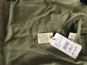 A21短袖T恤男装夏季新款简约基础多色打底衫情侣T恤新疆棉易穿搭 橄榄绿 165/80A/S 实拍图