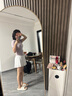 悅步運(yùn)動套裝女速干羽毛球服跑步健身衣夏季v領(lǐng)瑜伽短袖t恤短裙網(wǎng)球服 奶茶色套裝【帶胸墊】 M 曬單實(shí)拍圖