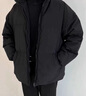 gxmy輕熟風(fēng)棉服男士休閑冬季韓版潮流加絨加厚棉衣服男裝外套一套搭配 黑色棉服+高領(lǐng)黑毛衣+加絨黑西褲 XL 【125-145斤】 曬單實(shí)拍圖