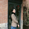 蔻伊婭格子小西裝外套2025女秋冬新款百搭韓版西服時尚修身上衣女裝 咖啡色西裝 S 曬單實拍圖