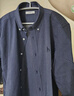 哈吉斯（HAZZYS）男裝 春秋款純棉襯衣【仿牛仔】休閑長(cháng)袖襯衫男ASCZK1BCX47 深藏青色DN 3XL (190/108A 54) 曬單實(shí)拍圖