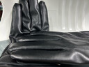 羅蒙皮手套男士冬季加絨加厚保暖戶(hù)外騎行摩托電動(dòng)車(chē)防水防寒防凍觸屏 黑色 曬單實(shí)拍圖