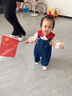 幼悠女童立體耳朵娃娃翻領(lǐng)襯衫秋季童趣可愛卡通印花休閑娃娃衫潮 娃娃衫紅色（Q3530-1) 80cm 曬單實拍圖