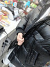 予瑾 胖妹妹羽絨服女加肥加大碼200斤穿大碼冬季顯瘦亮面免洗棉衣胖mm韓版寬松棉襖 黑色 3XL 172-200斤 曬單實(shí)拍圖