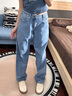 Calvin KleinJeans【復刻90系列】四季款女士ck復古懷舊直筒牛仔褲J223289 1AA-牛仔淺藍 26 曬單實(shí)拍圖