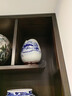 傲世景德鎮陶瓷器新中式青花瓷水培插花瓶工藝品客廳擺件博古架裝飾品 江南水鄉三葉荷（配木質(zhì)底座） 曬單實(shí)拍圖