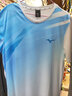 美津濃（MIZUNO）運動(dòng)短袖T恤羽毛球服透氣速干圓領(lǐng)排球服比賽訓練服 白藍73CA34Z101(男款) XL 曬單實(shí)拍圖