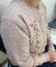 中老年人春秋媽媽外套奶奶毛衣女加絨加厚針織開衫冬裝老太太衣服 酒紅色（不加絨） 2XL (參考110-120斤) 曬單實拍圖