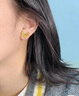 歐顏黃金蝴蝶耳釘女士999足金時尚潮流小眾設(shè)計耳飾生日禮物送女友 時尚簡約禮物包裝盒子 曬單實(shí)拍圖