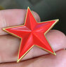 熙旺 金屬紅色五角星胸針懷舊現貨男士帽子徽章裝飾領(lǐng)花胸徽戰友聚會(huì ) 紅色40mm金邊款 曬單實(shí)拍圖
