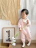 優(yōu)科（YOUKE）女寶寶嬰兒衣服秋冬夾棉連體衣嬰幼兒保暖爬服可愛甜美秋冬裝小月 粉色 73碼【推薦身高69cm-75cm】 曬單實拍圖