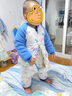 蘇呈嬰兒睡袋寶寶秋冬款加厚純棉嬰幼兒童防踢被子神器春秋季恒溫分腿 厚棉恒溫款【0-15℃】藍山海經(jīng) M碼（穿到身高89cm）1-2.5歲 曬單實(shí)拍圖