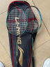 李宁（LI-NING）羽毛球全碳素A1111训练对拍AYPR202-3蓝绿(已穿线含拍套球手胶） 实拍图