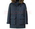 吉普（JEEP）白鵝絨羽絨服男中長(cháng)款貉子毛大毛領(lǐng)連帽外套工裝加厚保暖派克服男 寶藍 170/M 曬單實(shí)拍圖