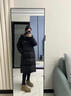 李寧長羽絨服女冬季新品鴨絨拉鏈過膝連帽保暖加厚男女同款訓(xùn)練服大衣 基礎(chǔ)黑（連帽） L /175（130-139斤） 曬單實拍圖