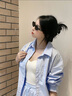 PRADA/普拉達(dá)【禮物】女士Prada Symbole 太陽眼鏡墨鏡 石板灰鏡片 曬單實(shí)拍圖