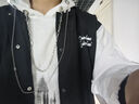 迪伽達 夾克男秋季新款棒球服外套男刺繡拼接潮牌寬松休閑青少年學生 TMZXF-W60黑色 XL 曬單實拍圖