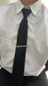 叕二叕 黑色制服領(lǐng)帶女學生學院風韓版男生拉鏈式免打短款領(lǐng)帶 亮黑款5cm 曬單實拍圖