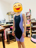 速比濤（Speedo）兒童泳衣電氣矩陣黑標Hero4.0競速連體泳衣女童 黑色/淺紫 9-10 曬單實(shí)拍圖
