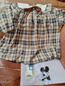 G.duck童裝女童連衣裙春秋季兒童裙子秋裝娃娃領(lǐng)格子公主裙女小童A字裙 卡其 110 尺碼4~5歲【100-110cm】cm 曬單實(shí)拍圖