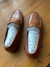 沙馳（SATCHI）男鞋新款夏季透氣男士商務(wù)休閑鞋頭層牛皮時(shí)尚套腳打蠟真皮皮鞋 棕色 39 曬單實(shí)拍圖