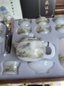 石茗堂琉璃功夫茶具套裝高檔冰種玉瓷茶壺茶杯三才蓋碗家用輕奢禮盒裝 千里江山12件套禮盒裝 曬單實拍圖