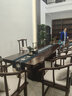 金沙公爵大板實(shí)木茶桌茶臺新中式家用現代客廳喝茶辦公室洽談泡茶桌椅組合 豪華款3.0米桌+主椅+6客椅+茶臺 組裝 曬單實(shí)拍圖