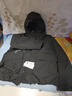型曼日系潮牌連帽工裝羽絨服男冬季抽繩立體口袋加厚保暖白鴨絨外套潮 黑色 L 曬單實(shí)拍圖