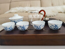 景德鎮(zhèn)陶瓷功夫茶具整套家用蓋碗品茗茶杯泡茶碗青花瓷茶具套裝高檔禮物 君子蘭茶具套裝 曬單實(shí)拍圖