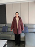 羅蒙（ROMON）媽媽裝羽絨服冬裝外套2024新款秋冬中老年女裝大碼中長款女士衣服 紫紅色 L （推薦115斤以下） 曬單實拍圖