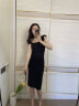 DPLAY夏新款法式优雅黑色赫本风气质修身吊带裙显瘦长裙小黑裙 经典黑 S 实拍图