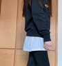 咪小主 下擺假兩件內(nèi)搭神器小屁簾遮屁股神器春秋半身裙襯裙遮臀百搭 白色 M 70-120斤 曬單實(shí)拍圖