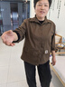 啄木鳥(niǎo)純棉長(zhǎng)袖短外套女2025年春秋季新款寬松翻領(lǐng)工裝襯衫薄款上衣 焦糖色 3XL【建議145-160斤】 曬單實(shí)拍圖