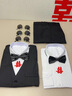 啄木鳥(niǎo)伴郎服白襯衫兄弟團衣服結婚西裝禮服男西服馬甲背帶夏季襯衣服裝 藍色西褲+長(cháng)袖襯衫 XL 曬單實(shí)拍圖