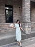 丹珠娜（DanZhuNa）新中式連衣裙子夏天女裝2025夏季古風(fēng)收腰優(yōu)雅清冷風(fēng)旗袍改良裙子 淺綠色旗袍 M 曬單實拍圖