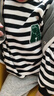 童泰（TONGTAI）寶寶衛(wèi)衣冬季男童女童衣服兒童休閑外出加厚高領(lǐng)一體絨上衣 白條 120 cm 曬單實(shí)拍圖