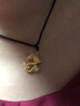中國黃金（CHINA GOLD）足金龍柱吊墜黃金項(xiàng)鏈男本命龍年生肖七夕情人節(jié)禮物送女朋友老婆 生肖龍項(xiàng)鏈【黑繩+玫瑰禮盒】 約1g 曬單實(shí)拍圖