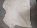 百圖betu女裝夏季新款襯衫圓領(lǐng)撞色花邊寬松短袖上衣女2404T55 淺杏色 L 曬單實(shí)拍圖