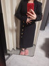 AUI黑色套裝女2024春季新款職業(yè)氣質(zhì)小西裝高級感吊帶連衣裙兩件套 黑色（外套） M 曬單實(shí)拍圖