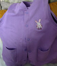 多妙屋女童馬甲秋冬裝新款兒童背心中大童坎肩內搭外穿加絨加厚洋氣馬夾 紫色 150 曬單實(shí)拍圖