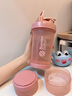 Blender Bottle 蛋白粉搖搖杯運動(dòng)水杯 大容量帶刻度塑料杯子奶昔杯攪拌杯帶粉盒 22組合粉色二代 曬單實(shí)拍圖