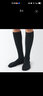 無(wú)印良品（MUJI） 女式 合腳直角 高筒襪 長(cháng)筒襪女春季 小腿襪 DAH02A4S 黑色 曬單實(shí)拍圖