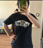 VANS范斯官方 男女情侣短袖T恤夏季滑板LOGO经典款黑白出游好物 黑色 L 实拍图