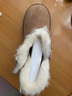 EVERAU 女士冬季新款經(jīng)典迷你單扣雪地靴女皮毛一體保暖短筒靴丨EA3002 栗色 38 曬單實拍圖