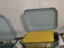 JAJALIN 肥皂盒香皂盒翻盖创意沥水免打孔带盖浴室洗衣皂盒皂架 蓝色 实拍图