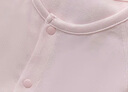 GOOFLORON嬰兒夏裝薄長(zhǎng)莫代爾寶寶無(wú)骨透氣空調(diào)服睡衣新生兒連體衣春秋純棉 粉紅色 新云朵莫代長(zhǎng)袖 66cm 曬單實(shí)拍圖