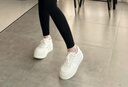 他她（TATA）燕麥餅干厚底小白鞋女鞋增高休閑板鞋春季新款 米白 36 曬單實(shí)拍圖