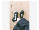 百丽乐福鞋女专柜同款黑色牛皮粗跟单鞋Z1R1DAA3 黑色 37 实拍图